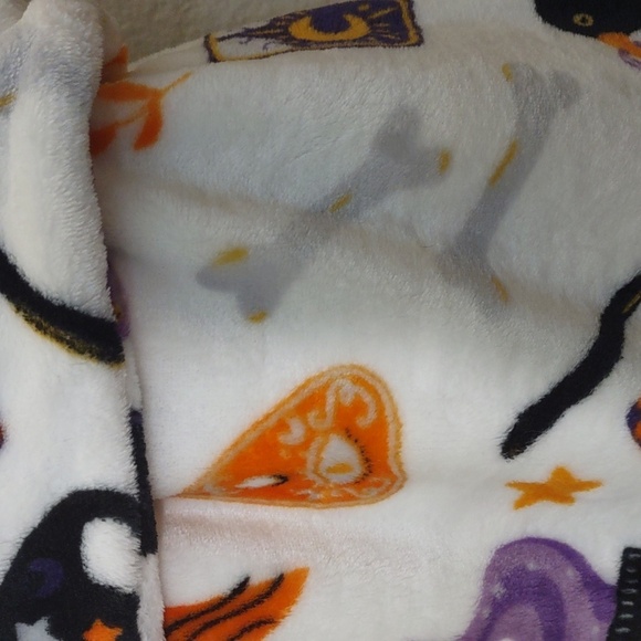 HALLOWEEN Witchy Velvet soft throw blanket treat bag included 50x70in - Picture 5 of 8